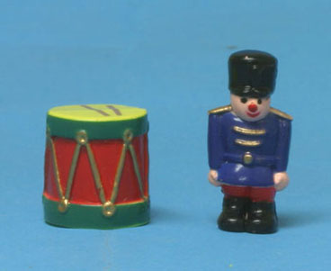Dollhouse Miniature Soldier And Drum